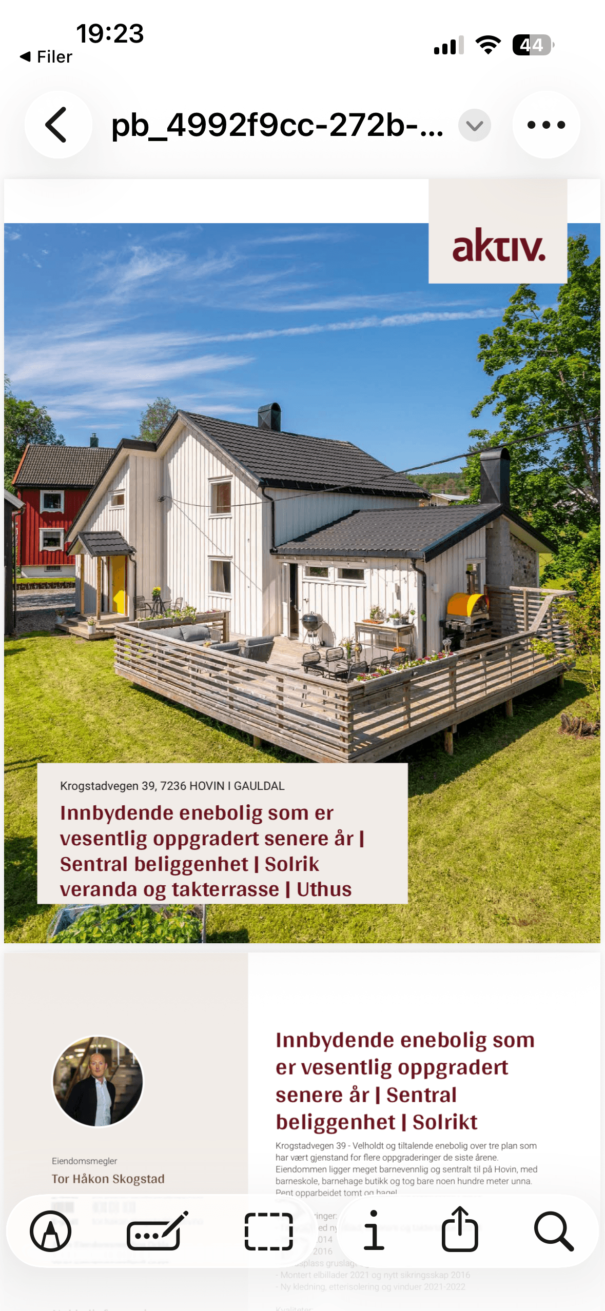 Krogstadvegen i Hovin i Gauldal