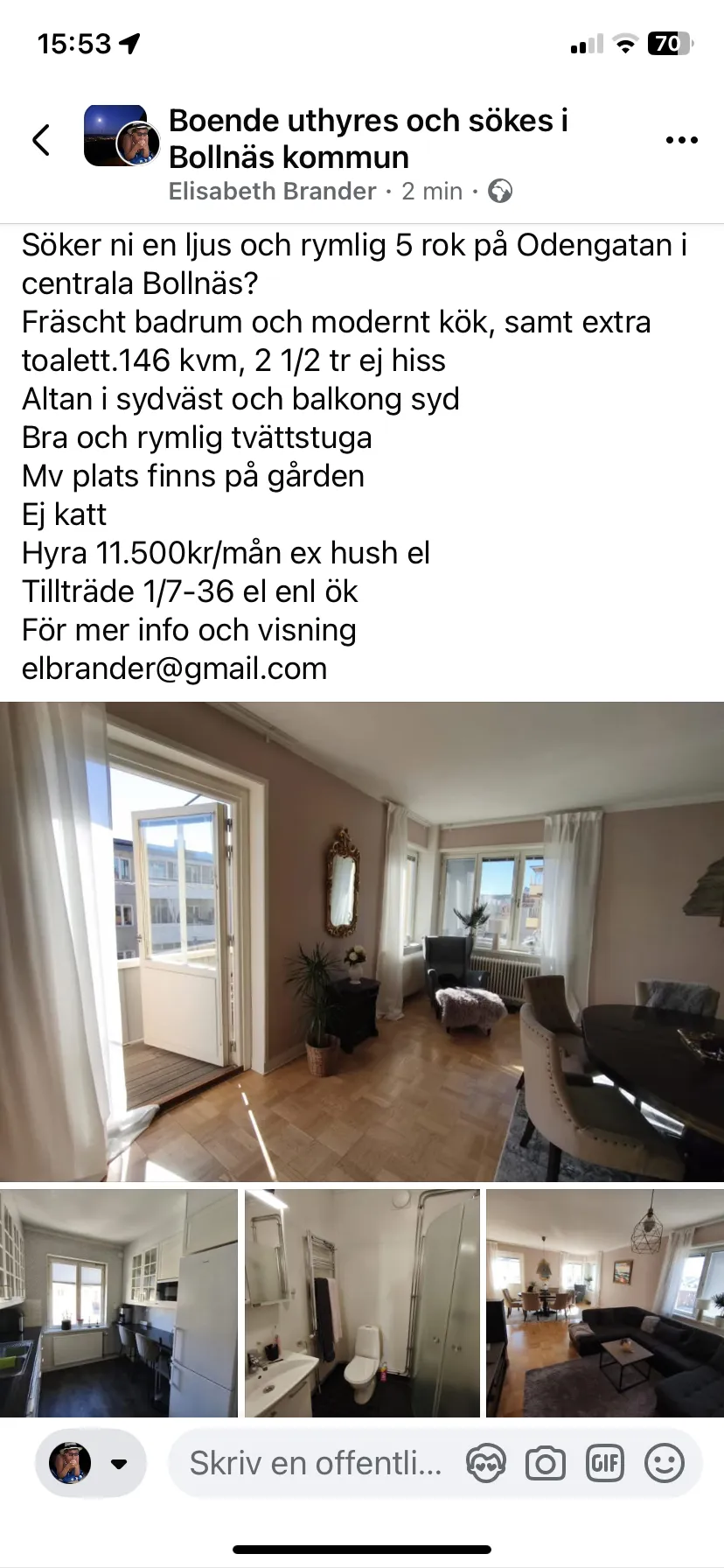 Odengatan i Bollnäs