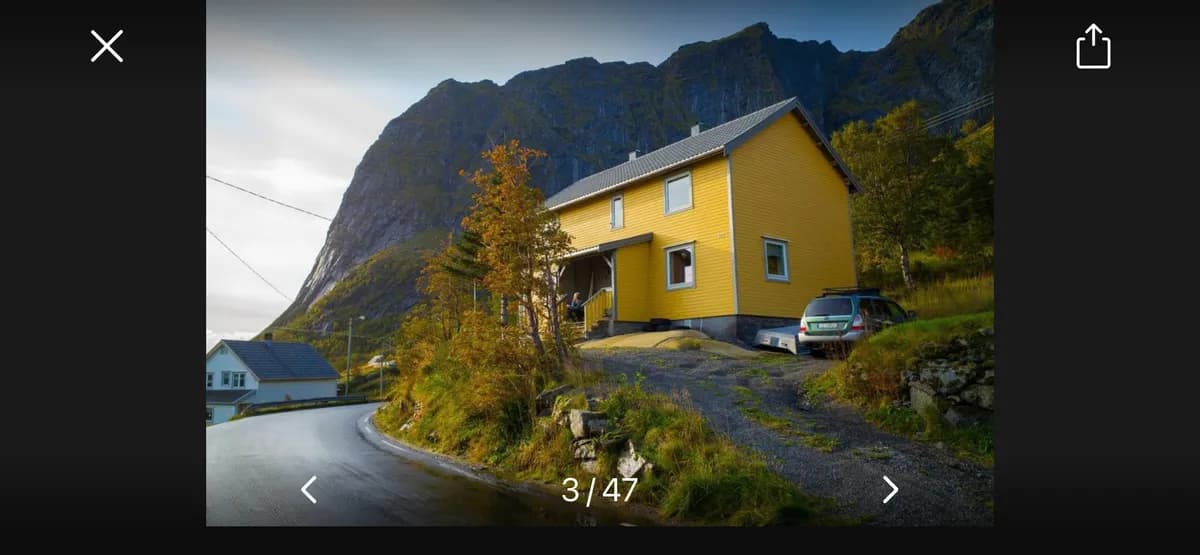 Moskenesveien i Reine